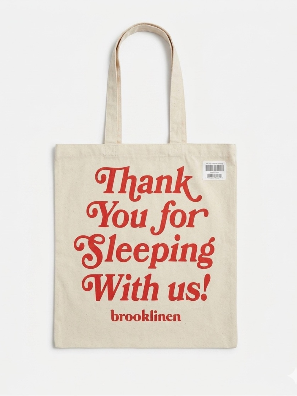 NWT Brooklinen “Thank You for Sleeping With Us!” Tote